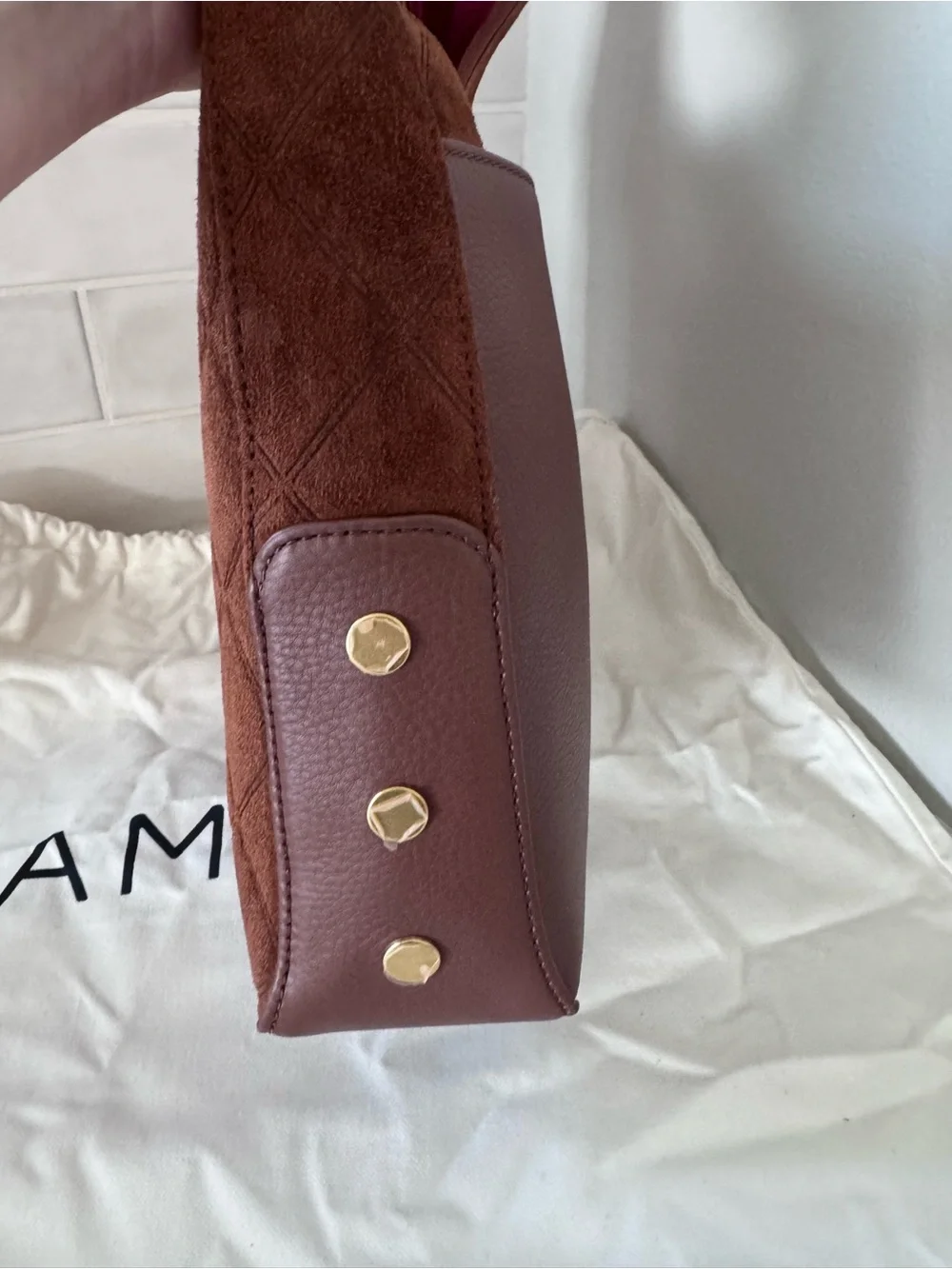 Hammitt Tim Suede Shoulder Bag NWT - Picture 4 of 9